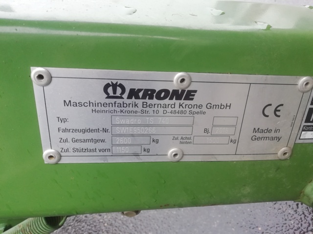 Kreiselschwader Krone Swadro TS 740