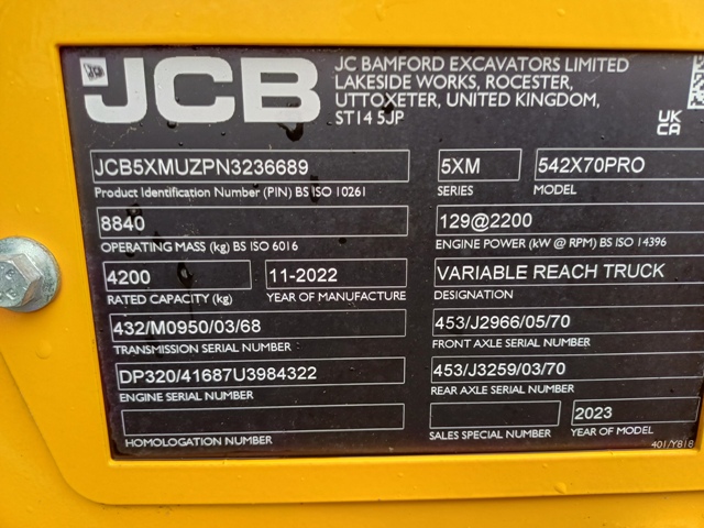 Teleskoplader JCB 542-70 AgriPro