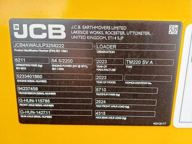 Teleskopradlader JCB TM 220 Agri