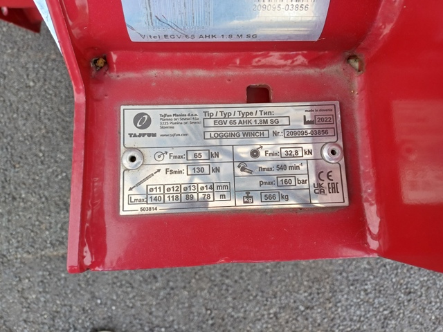 Forstseilwinde Taifun EGV 65 AHK SG 1,8